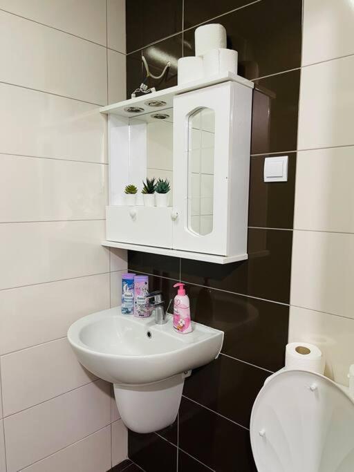 New Modern Rooftop Apartment-Free Private Parking Skopje Buitenkant foto