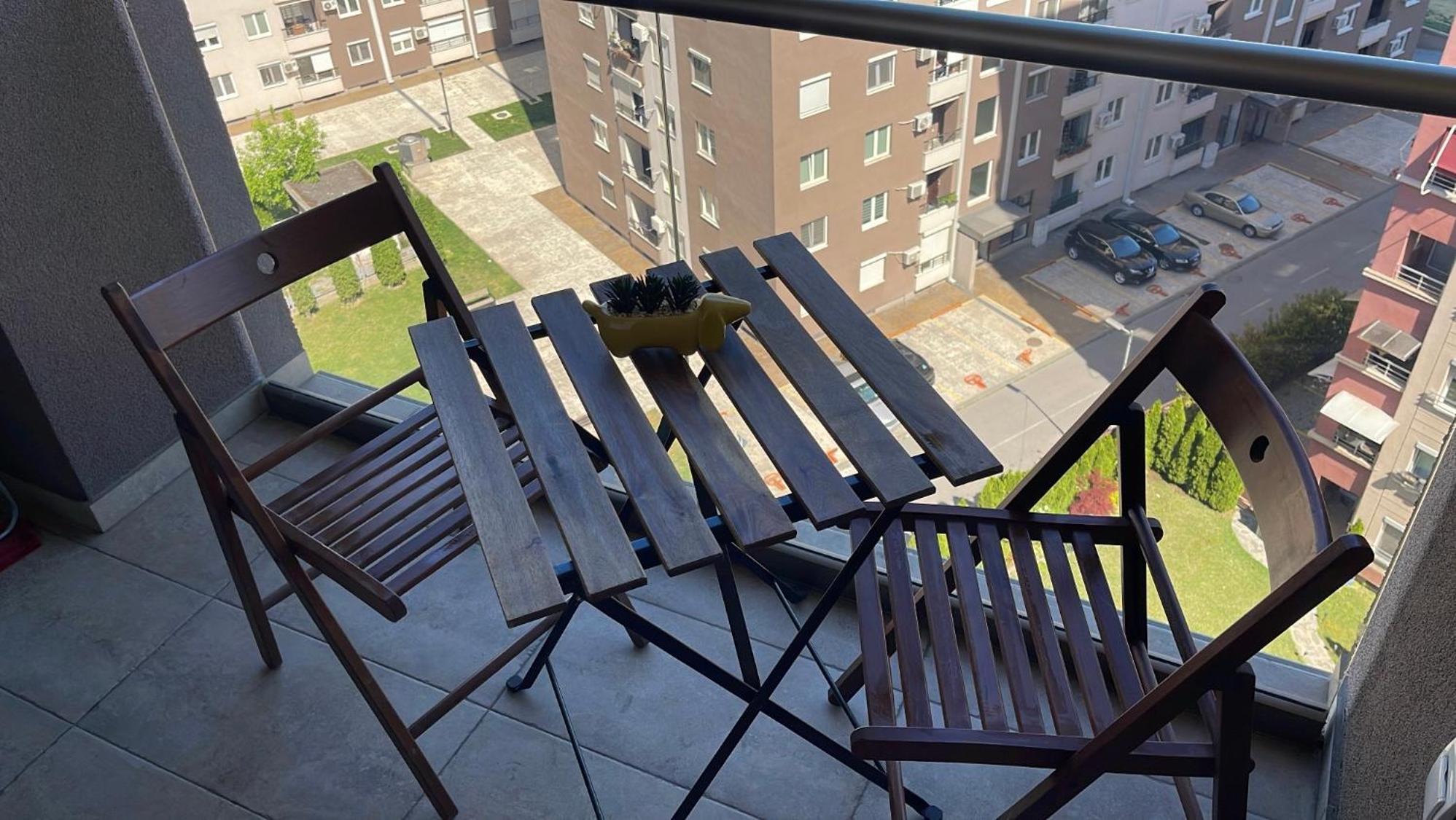 New Modern Rooftop Apartment-Free Private Parking Skopje Buitenkant foto